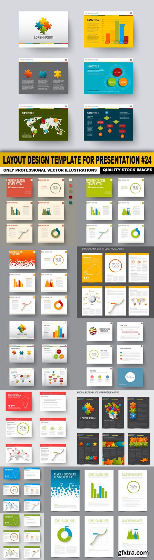 Layout Design Template For Presentation #24 - 12 Vector