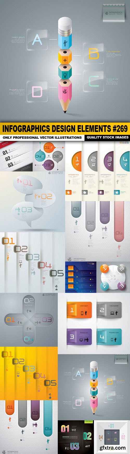 Infographics Design Elements #269 - 15 Vector