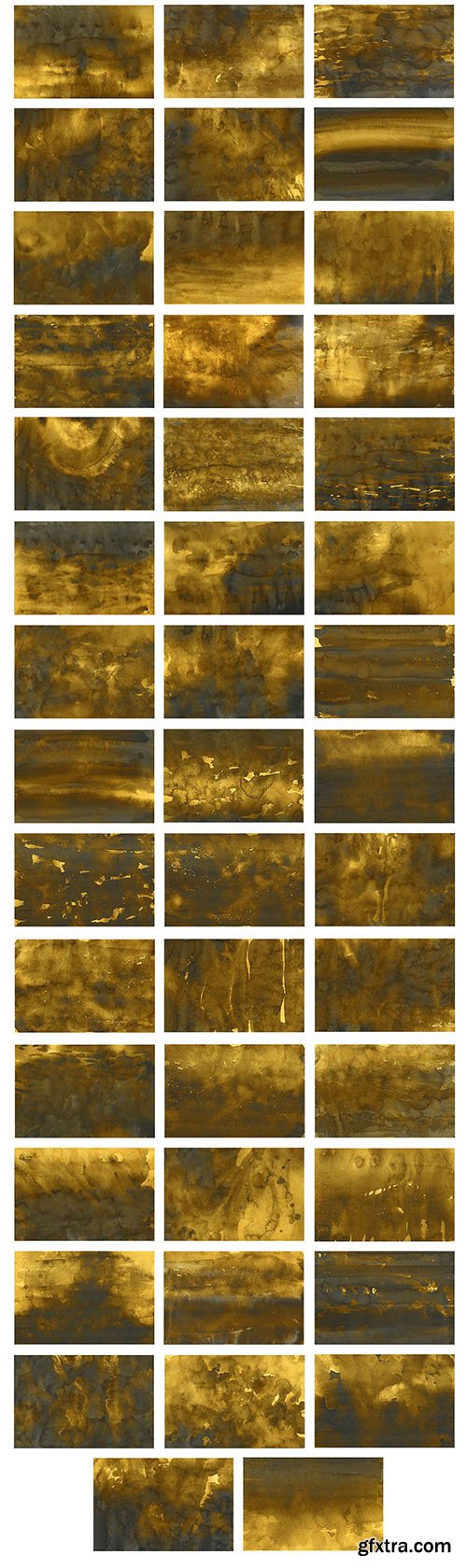 Golden Watercolor & Ink Backgrounds