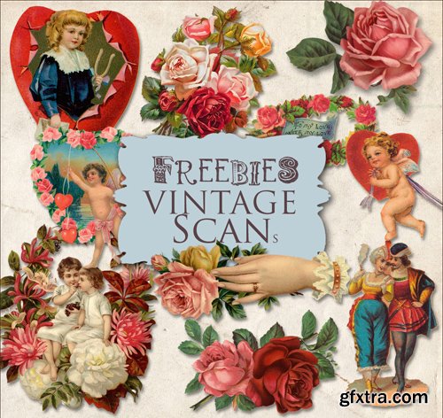 Vintage Scrap Kit - Valentine\'s Day Illustrations, part 2