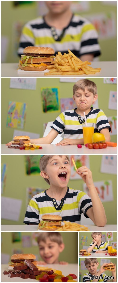 Child choosing healthy food 6X JPEG