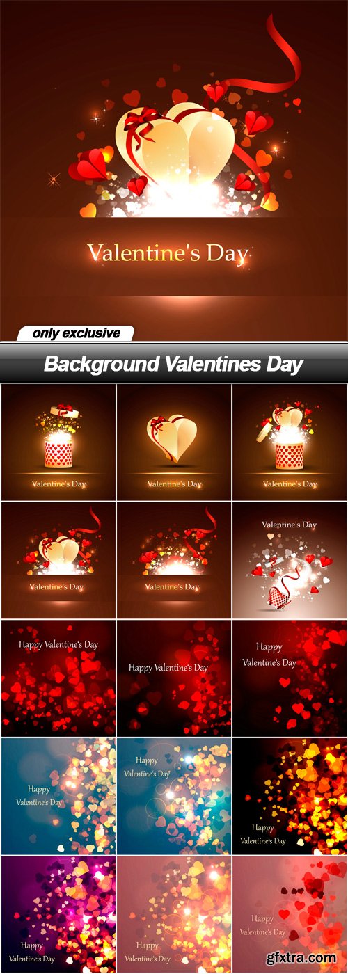 Background Valentines Day - 15 EPS