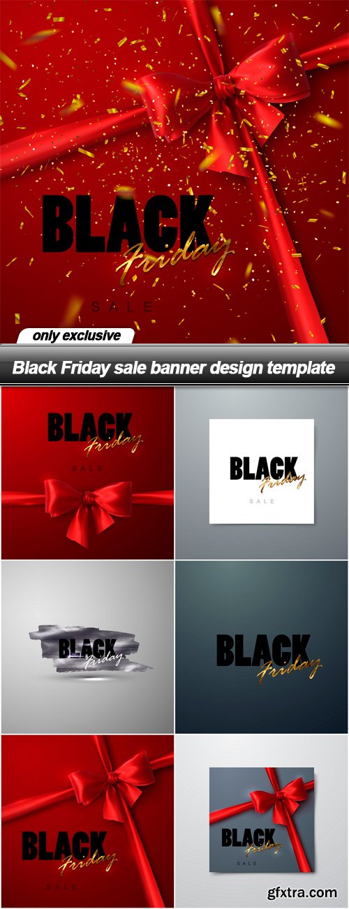 Black Friday sale banner design template - 7 EPS