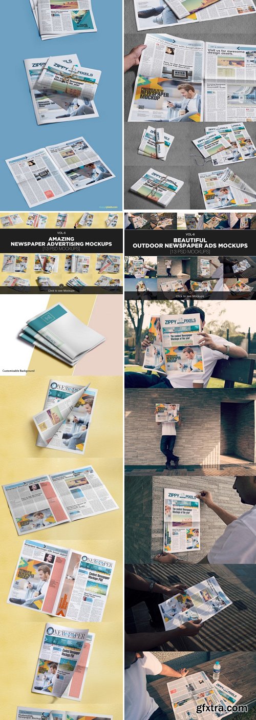 CM - Newspaper Advert. Mockups Bundle 429282