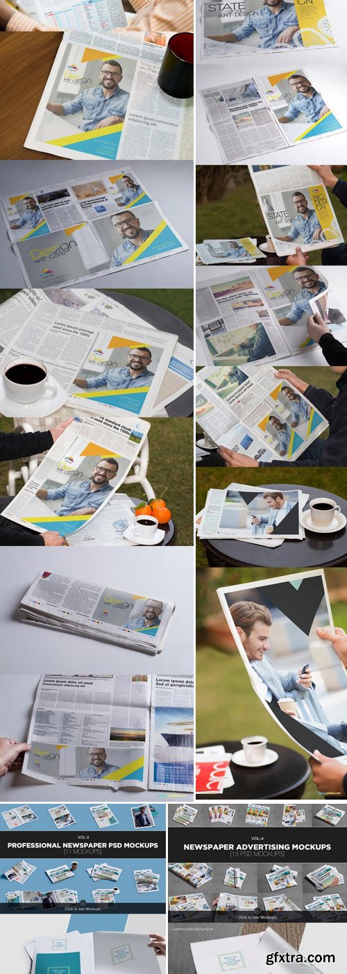 CM - Newspaper Advert. Mockups Bundle 429282