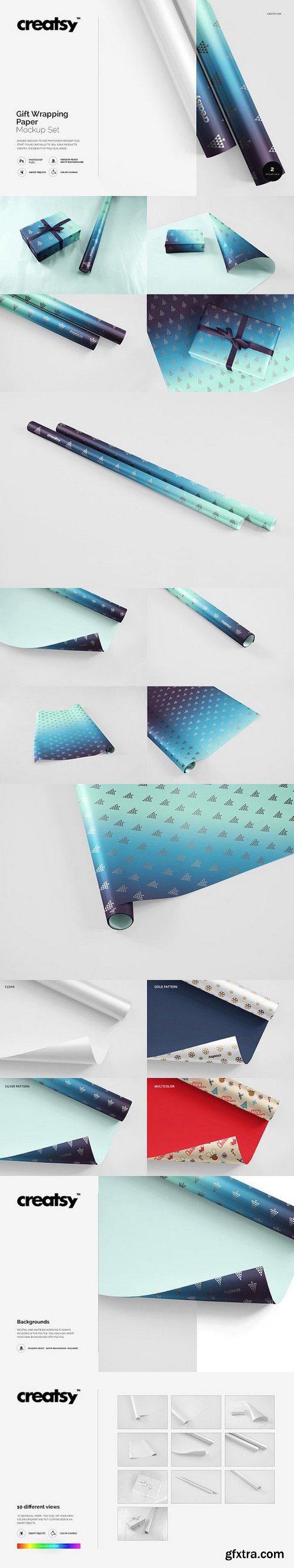 CM - Gift Wrapping Paper Mockup Set 1141480