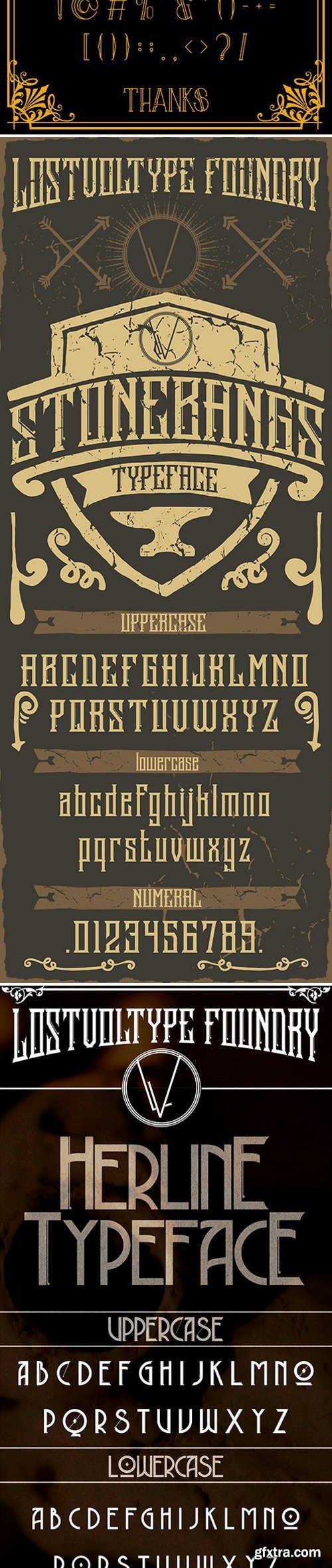 CM - Authentic Vintage Fonts Bundle 368567