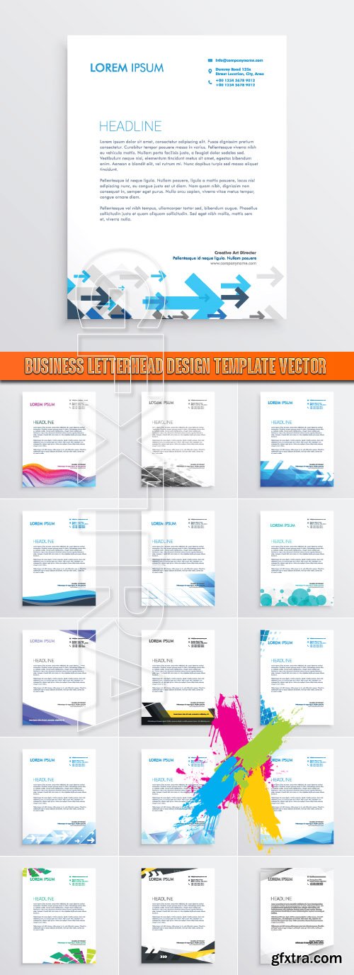 Business letterhead design template vector