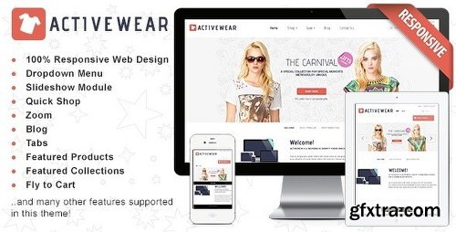 ThemeForest Responsive Shopify Theme - ActiveWear 5480317