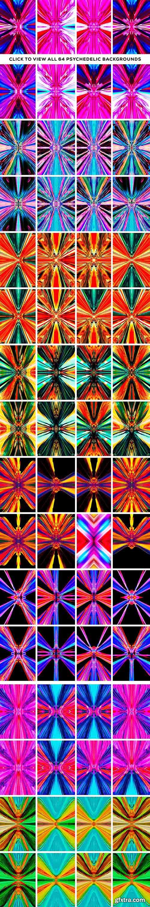 CreativeMarket Psychedelic 64 Trippy Backgrounds 797135