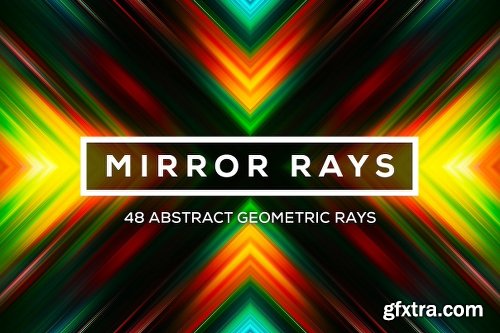 CreativeMarket Mirror Rays: 48 Geometric Rays 772975