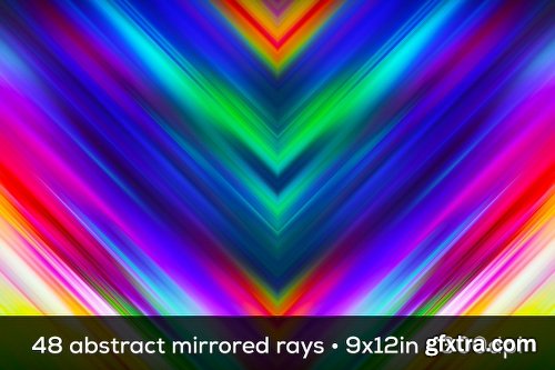 CreativeMarket Mirror Rays: 48 Geometric Rays 772975