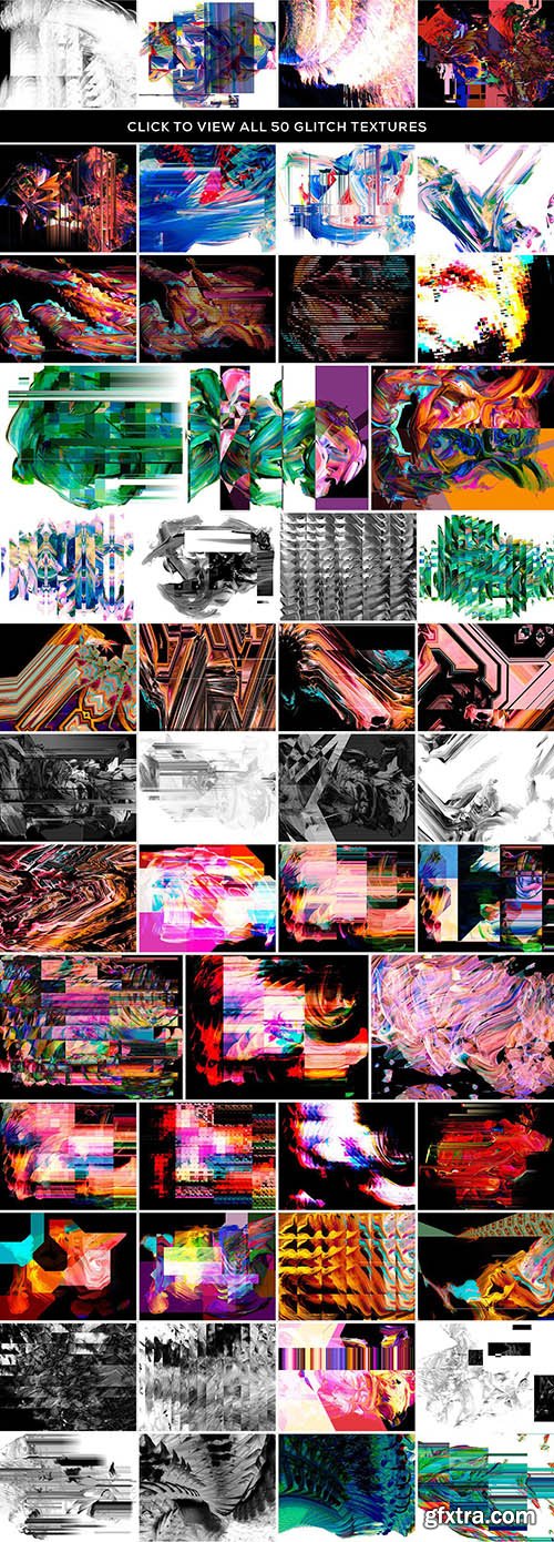 CreativeMarket Glitched 50 Destroyed Textures 1083170