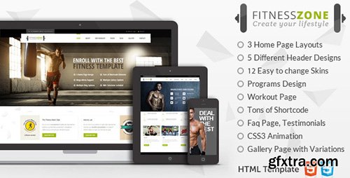 ThemeForest - Fitness Zone - Sports Template for Gym & Fitness (Update: 28 June 15) - 9868840