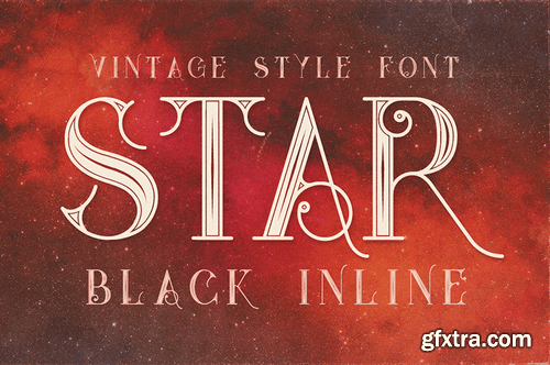 Star Black Inline Font