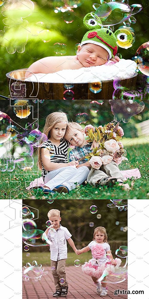 CM - Dinosaur Bubbles Photoshop Overlays 1171208