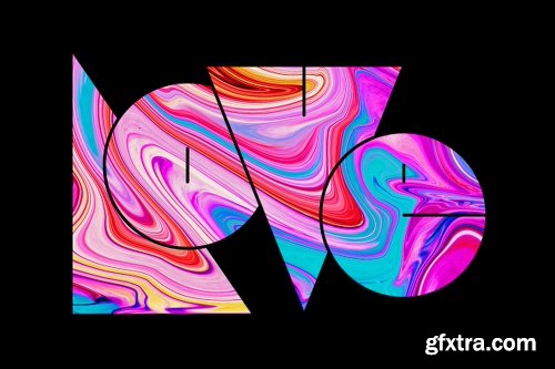 CreativeMarket Abstract Type Marbling 890773