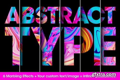 CreativeMarket Abstract Type Marbling 890773