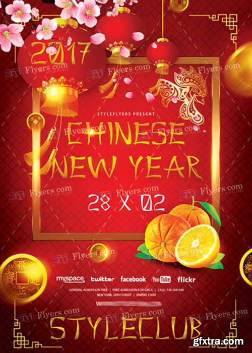 Chinese New Year PSD V12 Flyer Template