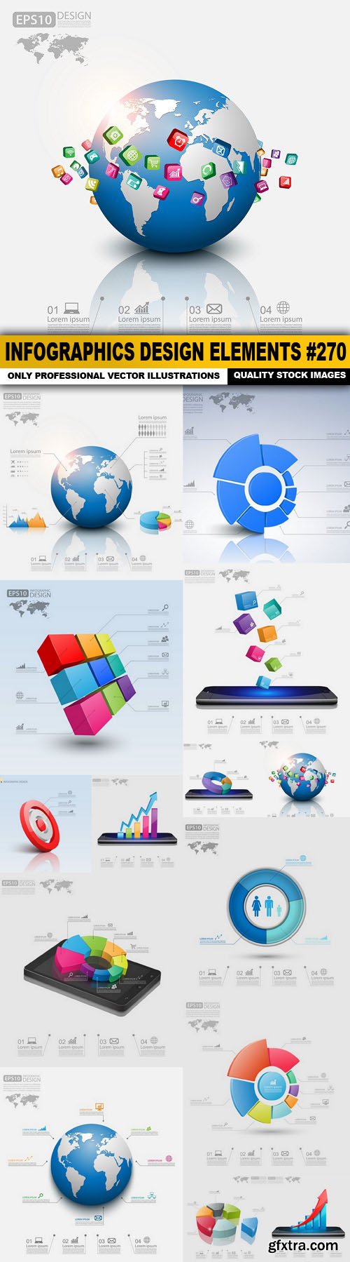 Infographics Design Elements #270 - 14 Vector