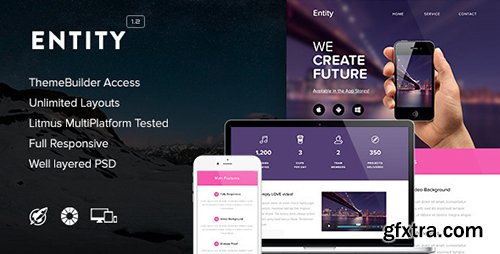 ThemeForest - Entity v1.2 - Responsive Email + Themebuilder Access - 6976767