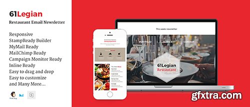 ThemeForest - 61 Legian v1.0 - Restaurant Email Template - 16510919