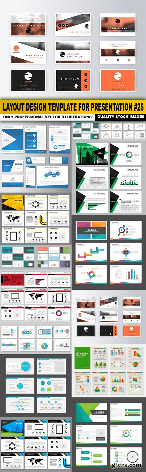 Layout Design Template For Presentation #25 - 15 Vector