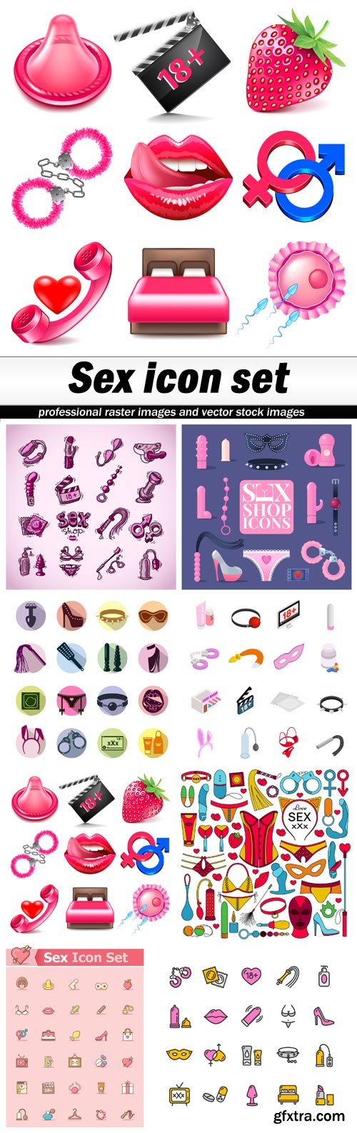 Sex icon set - 8 EPS