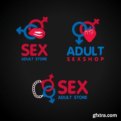 Logos sex shop - 6 EPS