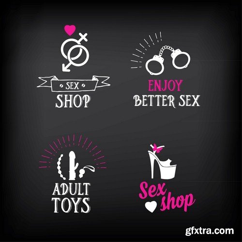 Logos sex shop - 6 EPS