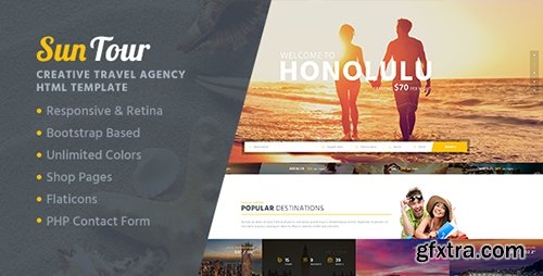 ThemeForest - SunTour v1.0 - Creative Travel Agency HTML Template - 17042939