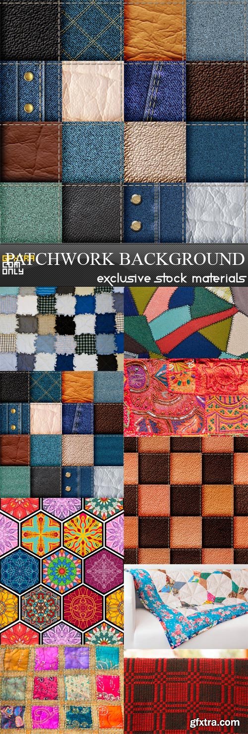 Patchwork Background - 9 x JPEGs