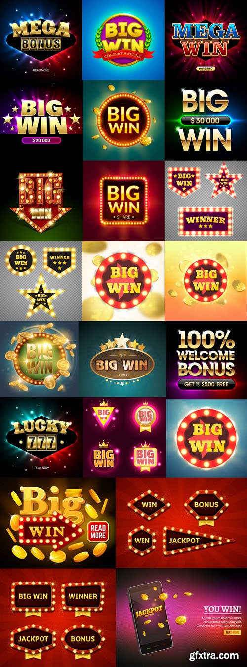 Big Win Casino Coins - 22 Vector