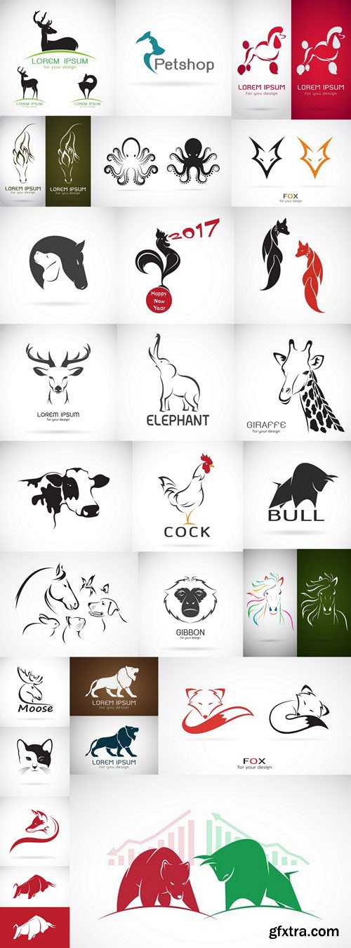 Animal Logos Collection #2 - 25 Vector