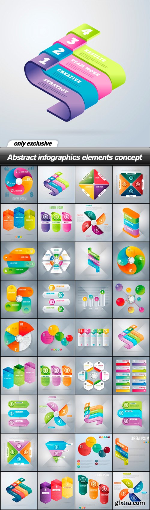 Abstract infographics elements concept - 36 EPS