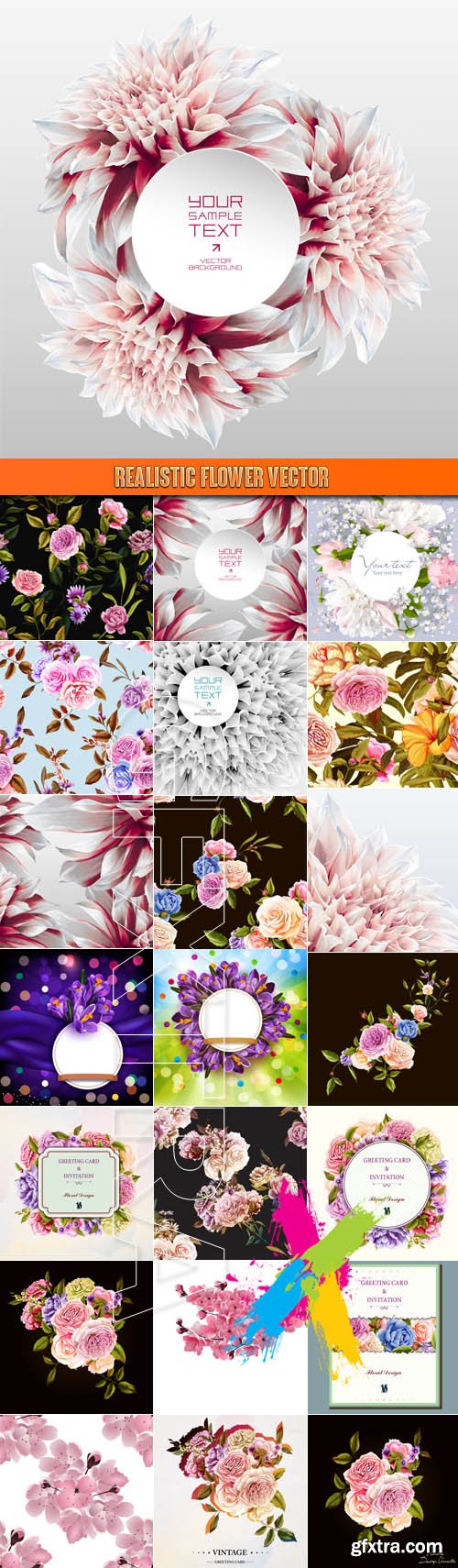 Realistic flower vector