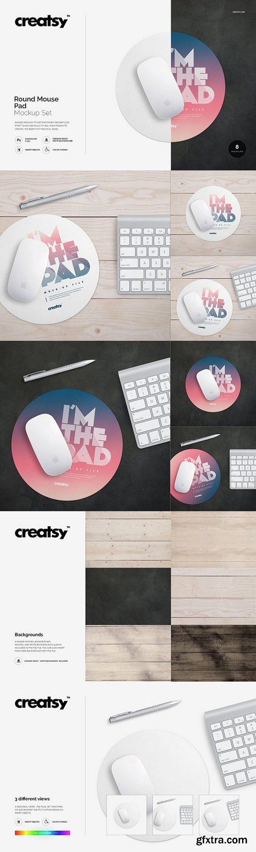 CM - Round Mouse Pad Mockup Set 1141490