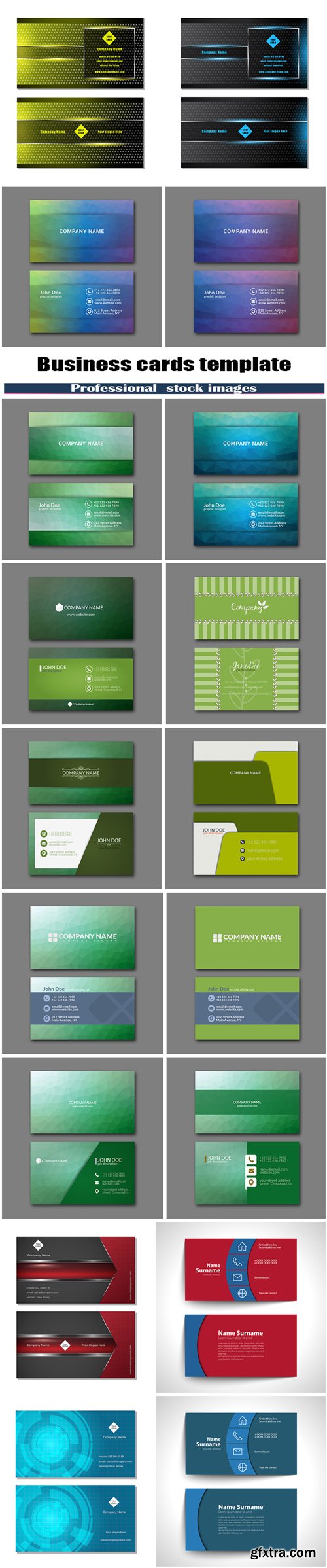 Business cards template