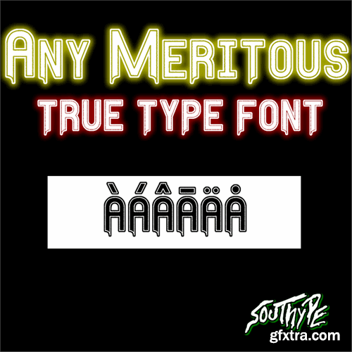 Any Meritous St font