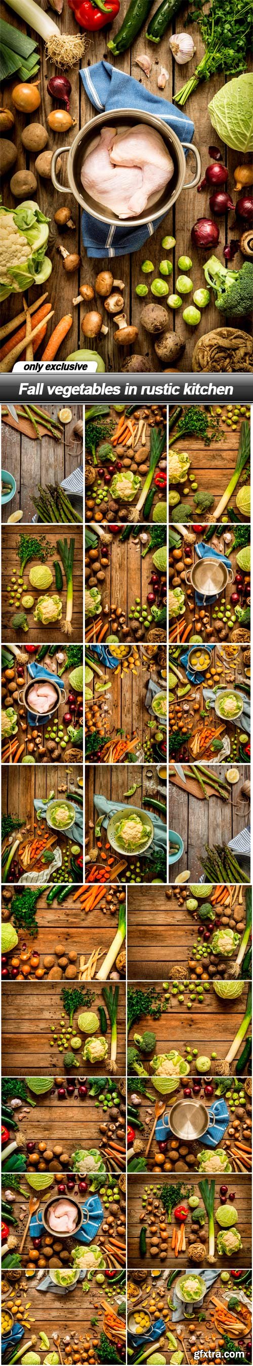 Fall vegetables in rustic kitchen - 21 UHQ JPEG