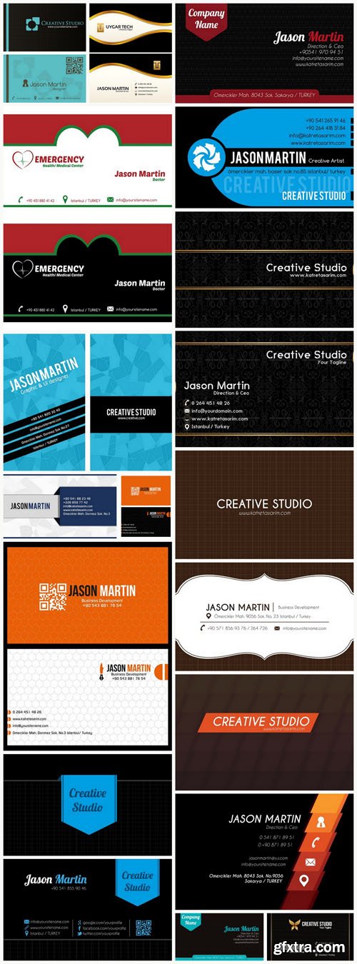 Business Card Design #136 - 15 Vector