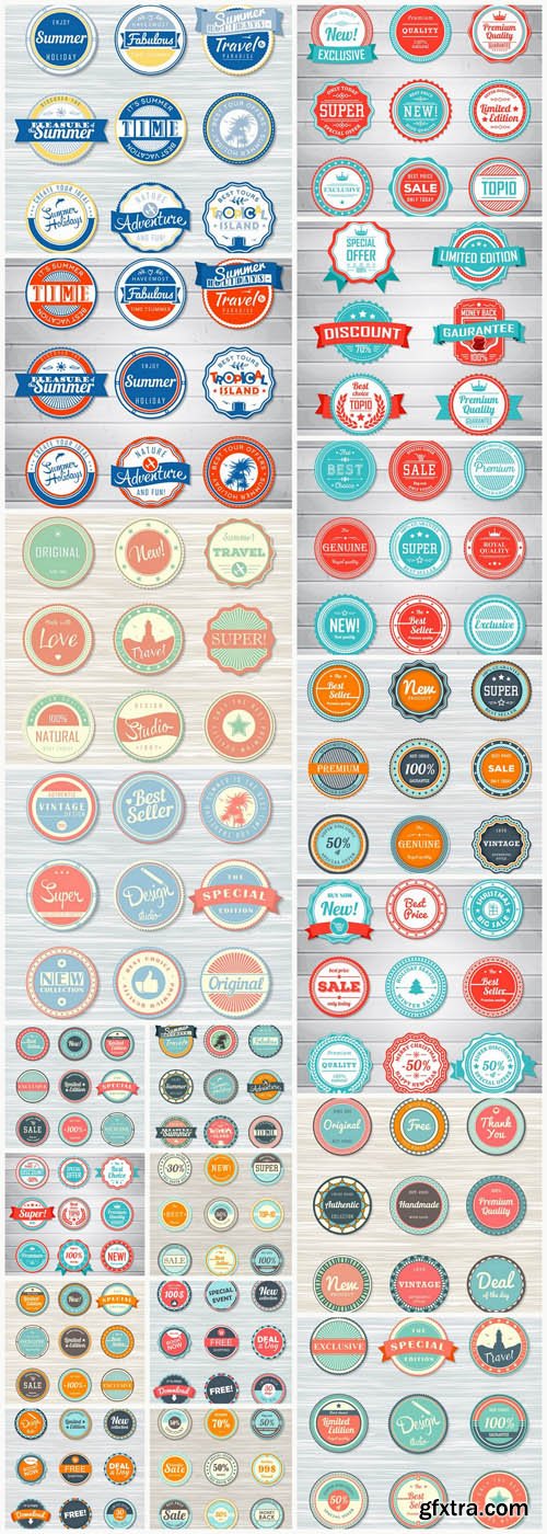 Different Labels And Stickers #139 - 20 Vector