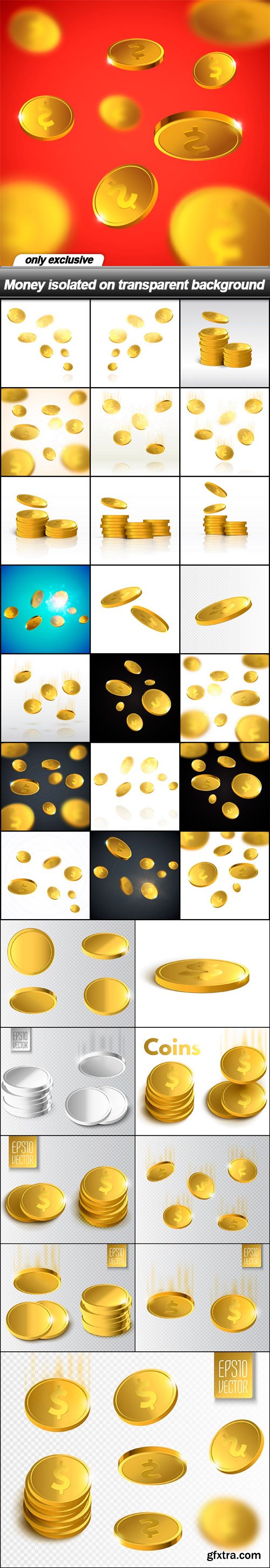 Money isolated on transparent background - 31 EPS