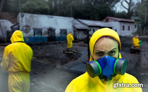 Collection of chemical decontamination contamination suit laboratory quarantine 25 HQ Jpeg