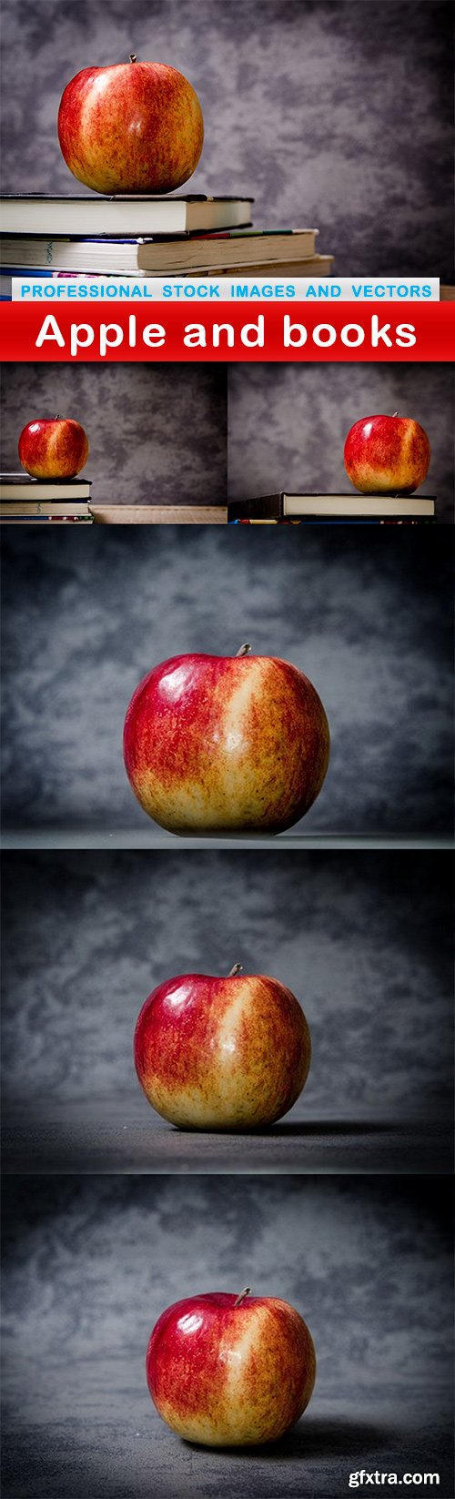 Apple and books - 6 UHQ JPEG