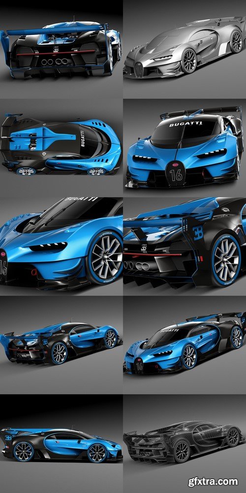 3d Model Bugatti Vision Gran Turismo Concept