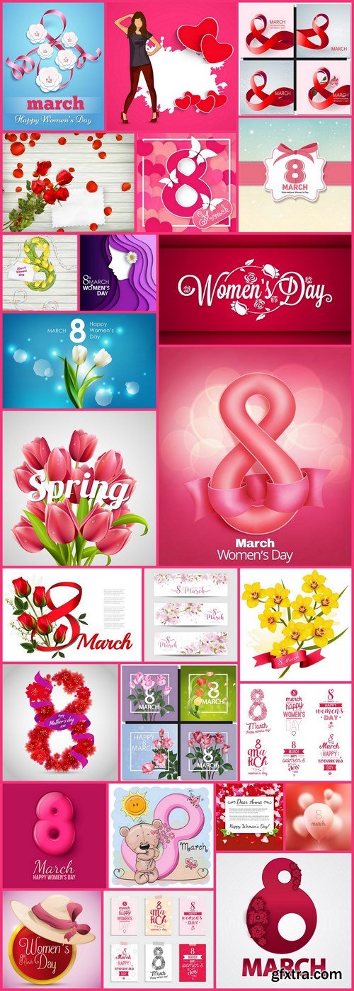 8 March International Womens Day - 25 Vector