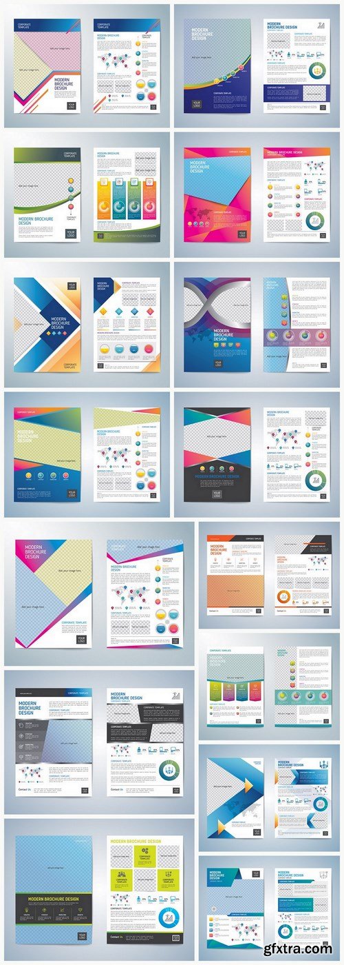 Brochure Template Design #175 - 15 Vector