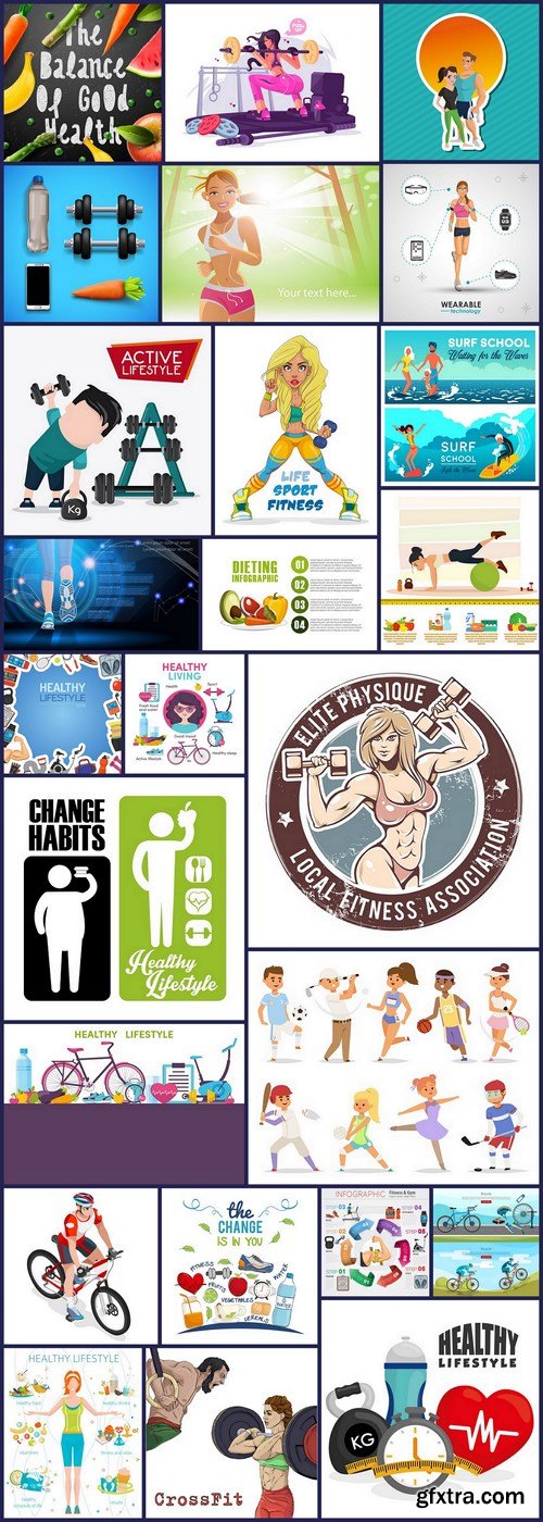 Healthy Lifestyle - 25 Vector