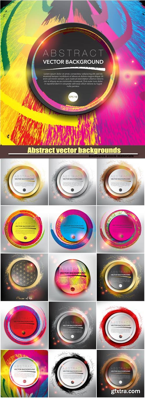 Abstract vector backgrounds with glow effect